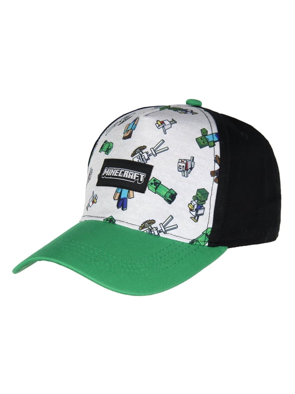 Youth Hat Floating Mobs Creeper Skeleton Dog Chicken Snapback OSFM Cap