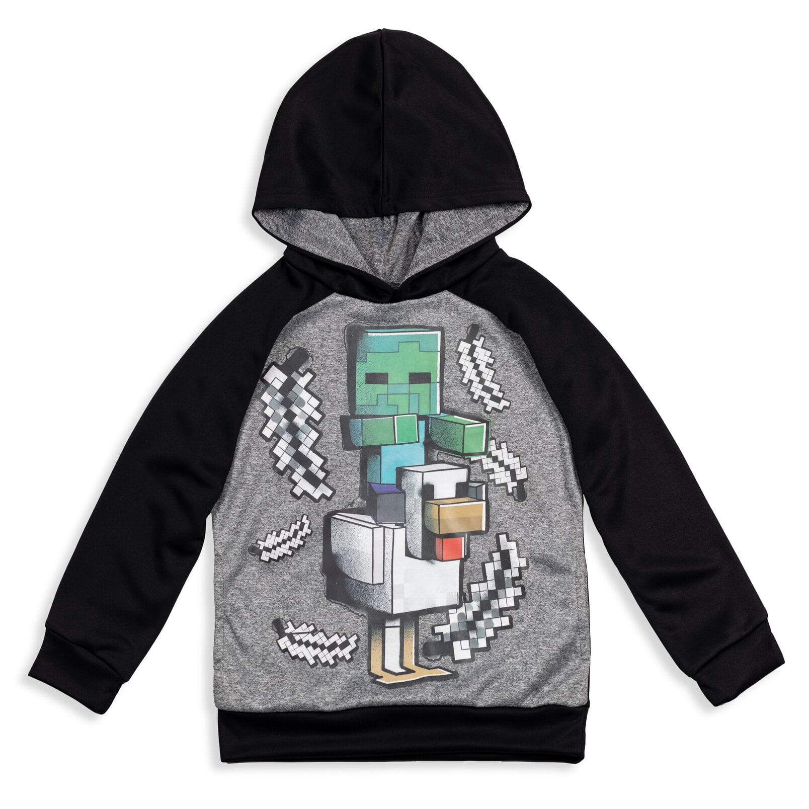 Minecraft Zombie Big Boys Fleece Pullover Hoodie Little Kid to Big ...