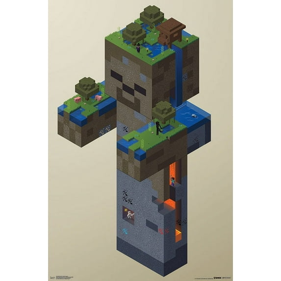 Minecraft - Zombie Swamp Wall Poster, 22.375" x 34"