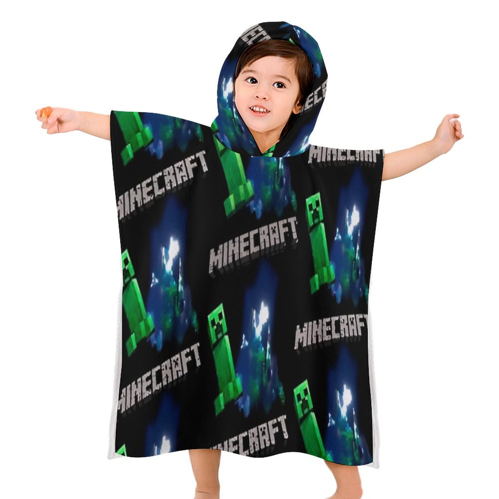 Minecraft adventure game towel cloak children and teenagers hooded bath ...