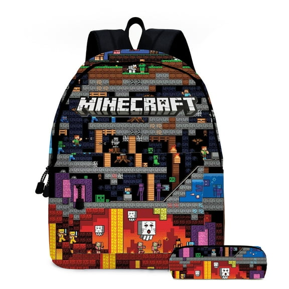 Minecraft cute 3D cartoon theme waterproof schoolbag, lightweight travel backpack, backpack