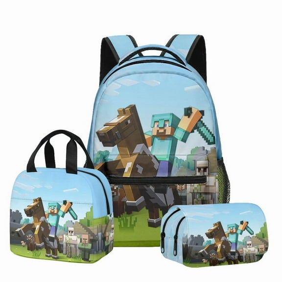 Minecraft cute 3D cartoon theme waterproof schoolbag, lightweight travel backpack, backpack