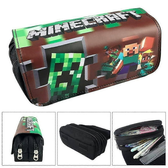 Minecraft double-layer pencil case with large capacity