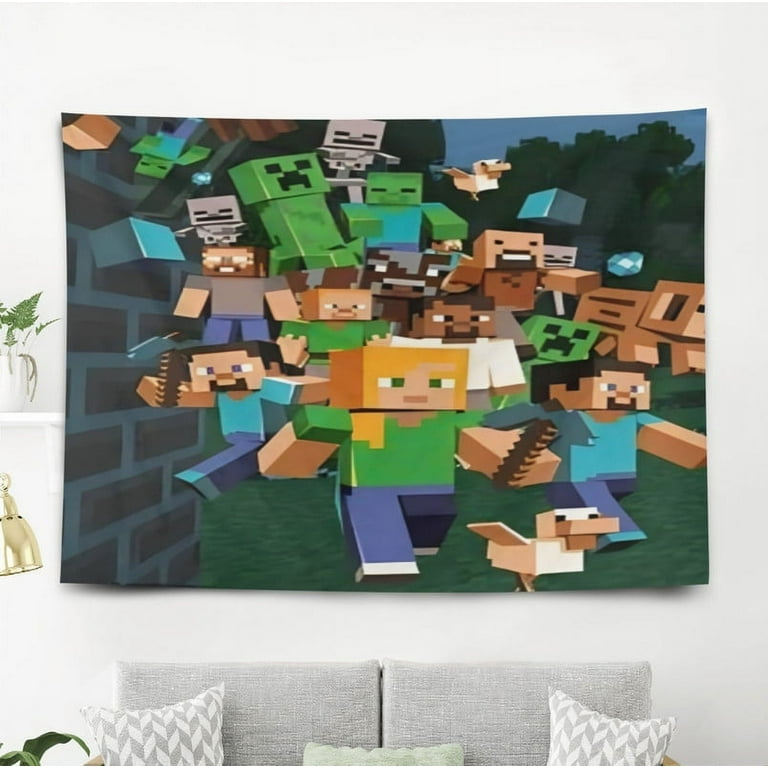 Minecraft tapestry adds vibrant color and unique style to any room making it a standout decorative piece 60 x 80 inch. Walmart