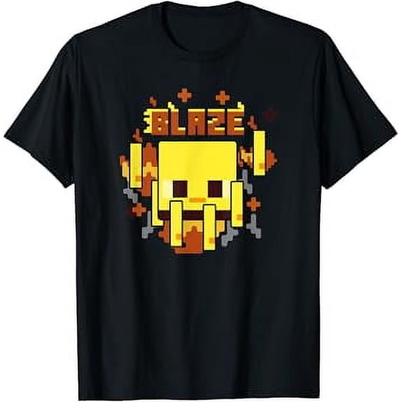 Minecrt Blaze Big Face Fire Poster T-Shirt