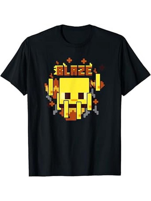 Minecrt Blaze Big Face Fire Poster T-Shirt