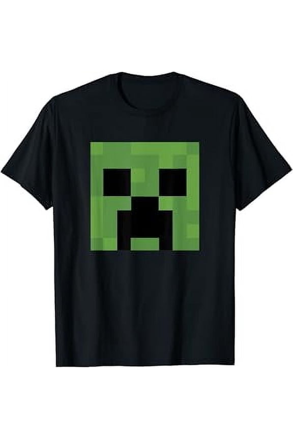 Minecrt Creeper Big Face T-Shirt Design Preview Only