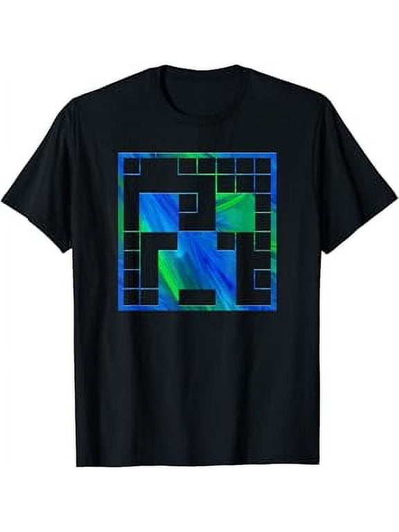 Minecrt Creeper Tie Dye Big Face T-Shirt BLACK Unisex S-5XL Hot Trending Shirt, Vintage Birthday Gift