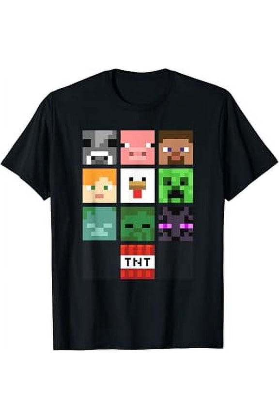 Minecrt Group Faces Collage T-Shirt