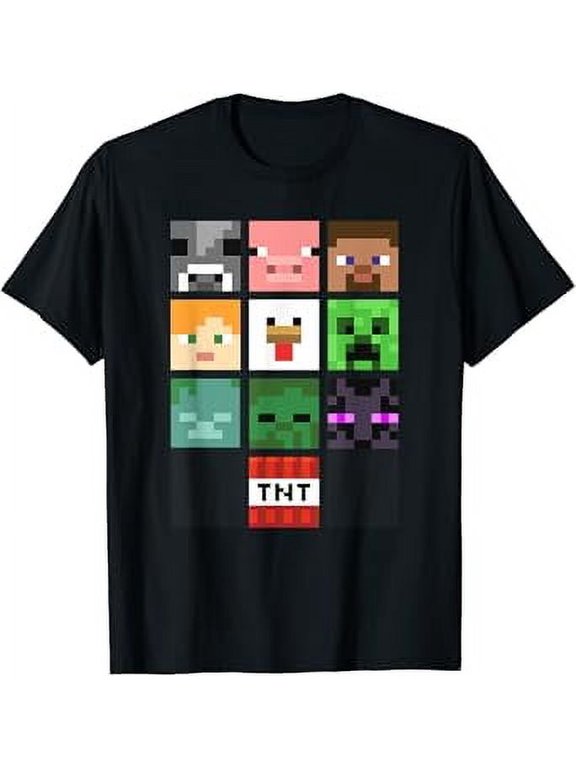 Minecrt Group Faces Collage T-Shirt