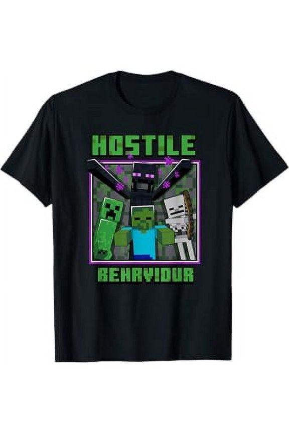 Minecrt Hostile Behavior Group Mob Poster T-Shirt