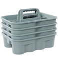 thumbnail image 1 of Minekkyes 4-Pack Plastic Caddies with Portable Handle, Supply Caddy Basket for Storage Cleaning Tool, Grey, 1 of 7