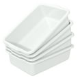 thumbnail image 1 of Minekkyes Commercial Products Standard Bus/Utility Box, 25 Gallon, Commercial Tote Box Cross Stack Nest Utility Tote Tub, White (Pack of 4), 1 of 6