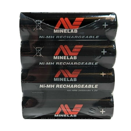 Minelab AA 2450mAh Rechargeable Ni-MH Battery, 4-Pack