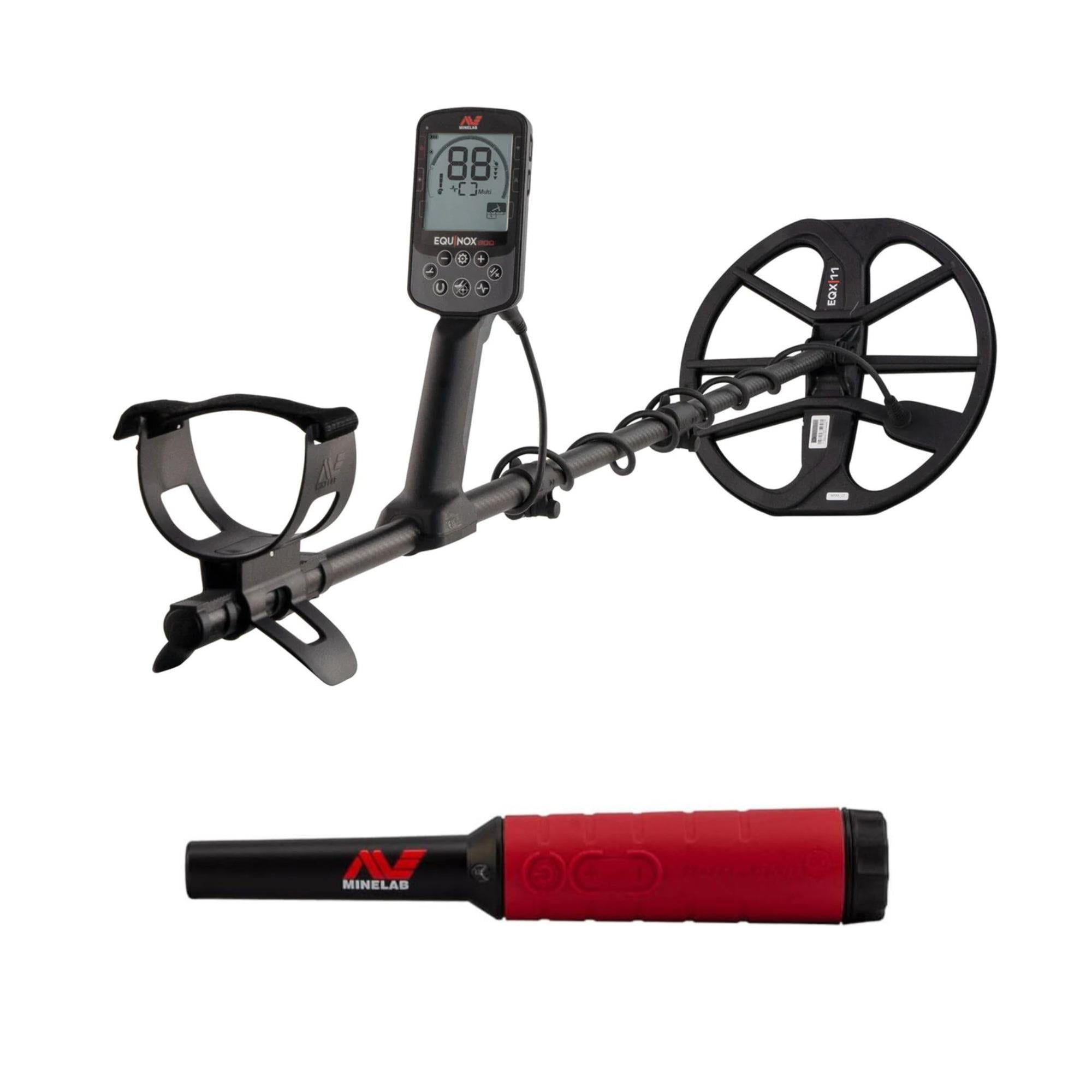 Minelab Equinox 900 Multi-Purpose Light, Compact and Waterproof Metal Detector Bundle with PRO-FIND 40 Waterproof Pinpointer (2 Items)