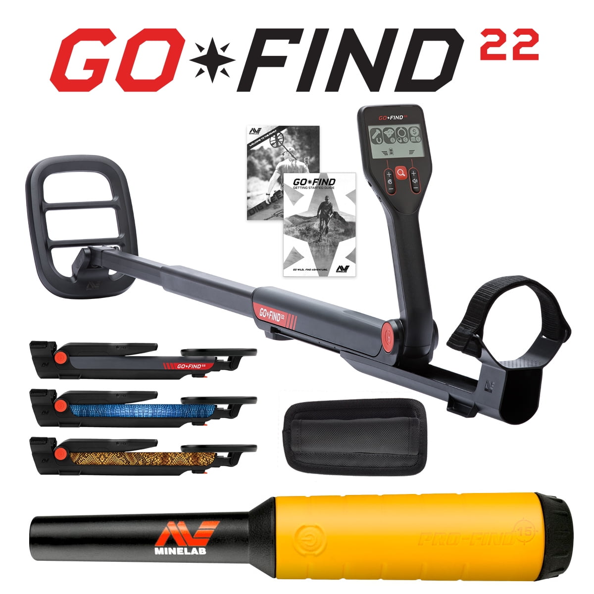 Minelab GO-FIND 22 Metal Detector with PRO-FIND 15 Pinpointer & Holster