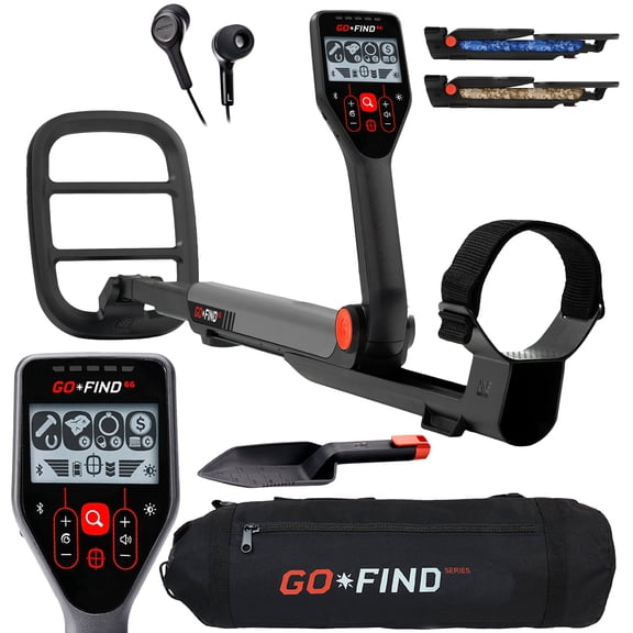 Minelab GO-FIND 66 Metal Detector with FREE GO-FIND Black Carry Bag for Transport