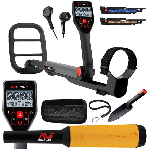 Minelab GO-FIND 66 Metal Detector with FREE PRO-FIND 15 Pinpointer & Holster