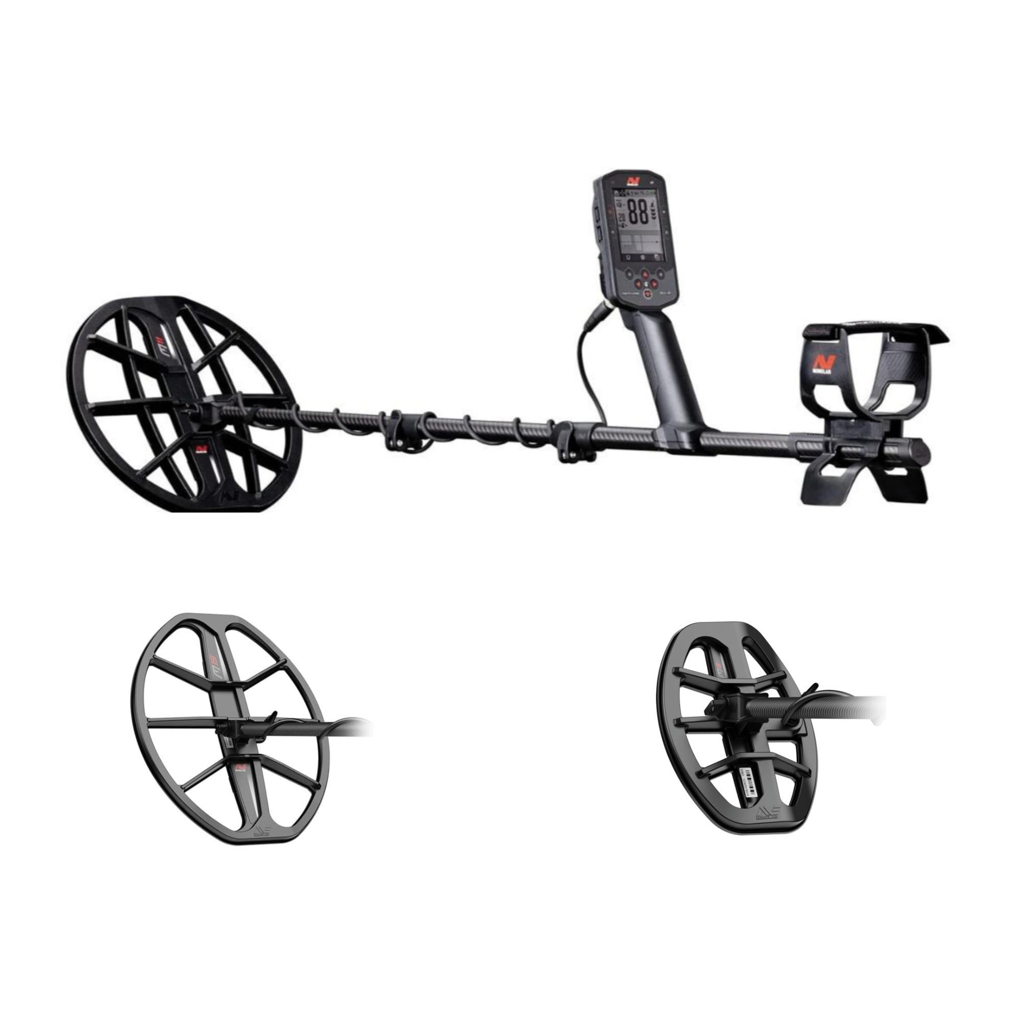 Minelab Manticore High-Power Multi-IQ Waterproof Metal Detector Bundle with 8-Inch and 15-Inch Coils (3 Items)