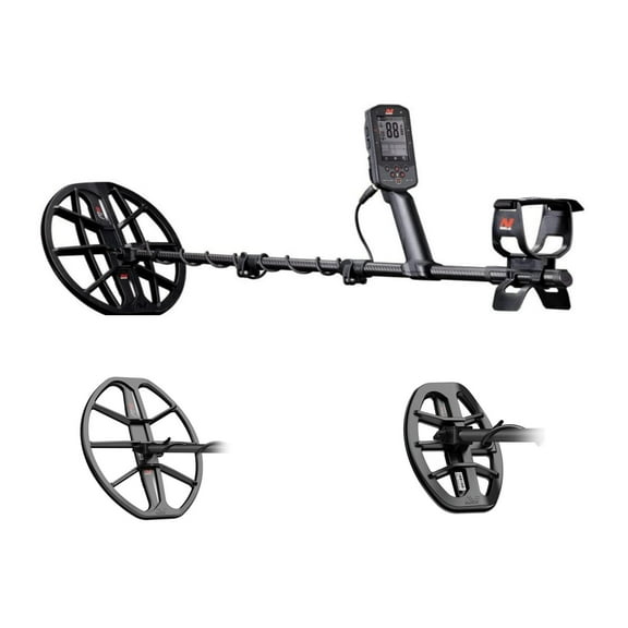 Minelab Manticore High-Power Multi-IQ Waterproof Metal Detector Bundle with 8-Inch and 15-Inch Coils (3 Items)