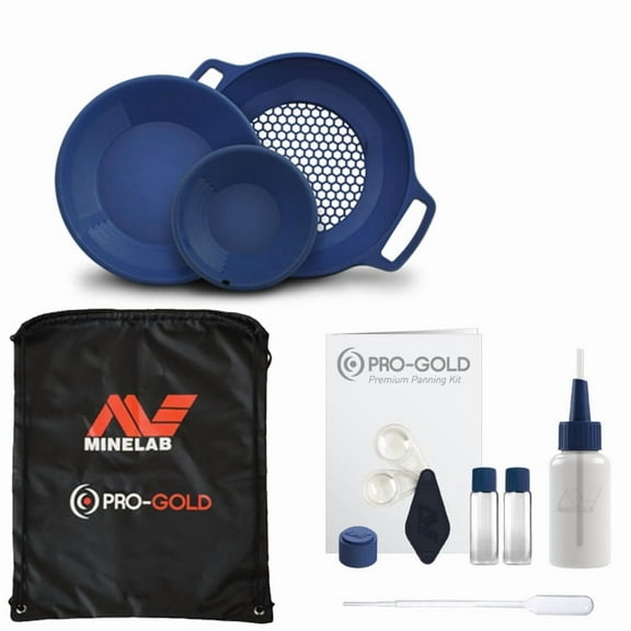 Minelab PRO-GOLD Gold Panning Kit 2 Gold Pans with Classifier and More