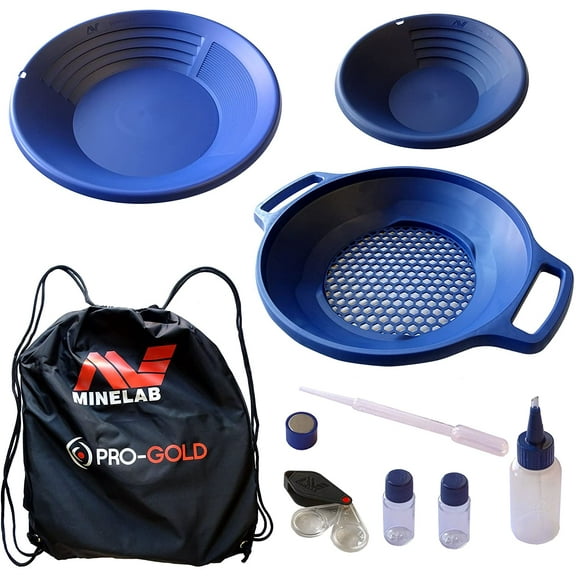 Minelab PRO-Gold Premium Gold Panning Kit 2 Gold Pans and Accessories