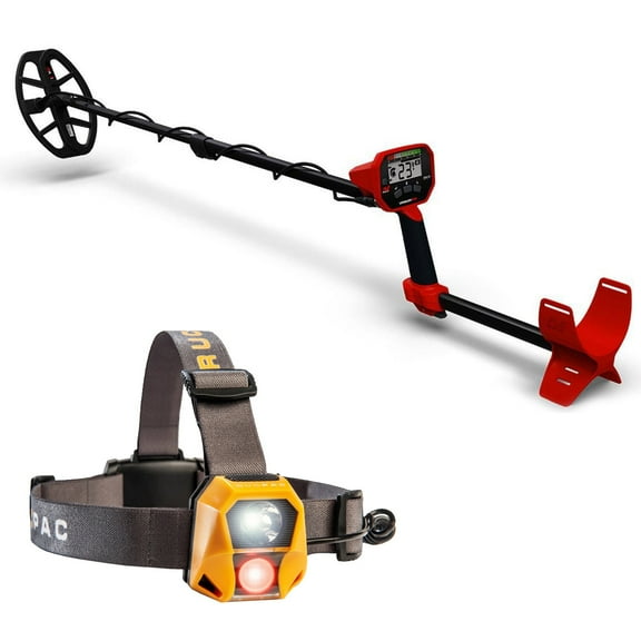 Minelab VANQUISH 340 Waterproof Metal Detector, Bundle with RucPac Professional Tech LED Headlamp
