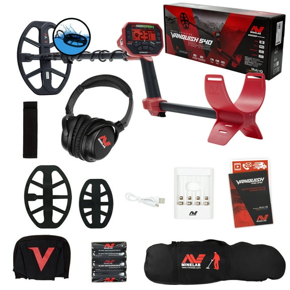 Minelab VANQUISH 540 Pro Pack Black Waterproof Metal Detector
