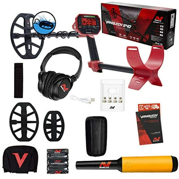 Minelab VANQUISH 540 Pro Pack Detector with 2 Coils and Pro-Find 20 Pinpointer