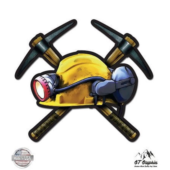 Miner - 3" Vinyl Sticker - For Car Laptop I-Pad Phone Helmet Hard Hat - Waterproof Decal