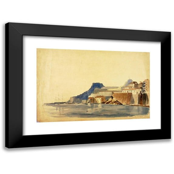 Miner Kilbourne Kellogg 14x11 Black Modern Framed Museum Art Print Titled - Castle at Corfu, Greece