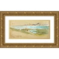thumbnail image 1 of Miner Kilbourne Kellogg 14x8 Gold Ornate Wood Frame and Double Matted Museum Art Print Titled - Plains of Carthage (1854), 1 of 4