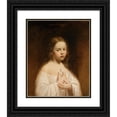 thumbnail image 1 of Miner Kilbourne Kellogg 15x18 Black Ornate Wood Framed Double Matted Museum Art Print Titled - Portrait of Hiram Powers’ Daughter, 1 of 5