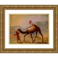 thumbnail image 1 of Miner Kilbourne Kellogg 24x19 Gold Ornate Framed and Double Matted Museum Art Print Titled - Man with Woman on Camel, 1 of 4