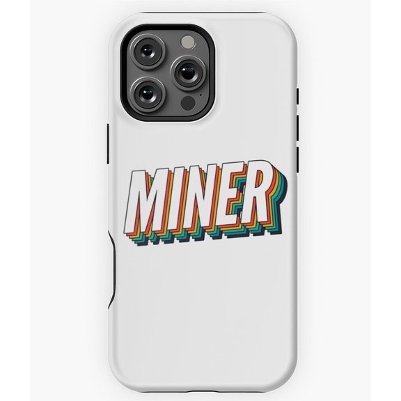 Miner Retro Vintage Label Design Phone Case for iPhone 16 15 14 13 12 11 Pro Max