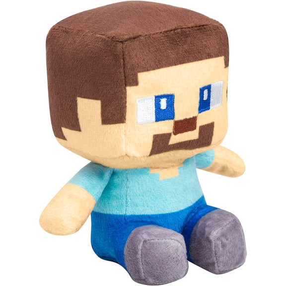 Miner Sitting Steve Collectible Plush Toy 10'' from the Hit Video Game Collect Them All the Perfect Christmas