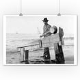 thumbnail image 1 of Miner Washing Gold in Alaska Photograph (9x12 Art Print, Wall Decor Travel Poster), 1 of 1