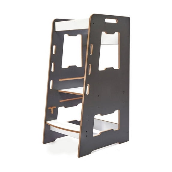 Minera 2 - Step Stool, Anti-Slip Protection, Wooden Toddler Counter by Nipperland