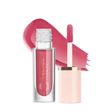 Mineral Fusion 2-in-1 Lip & Cheek Stain Rose, 0.10 fl oz, Rosey Pink, long-lasting, matte color