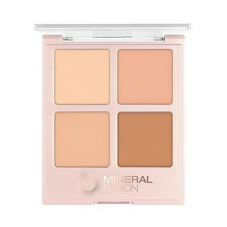 Mineral Fusion Airbrushed Perfection Correcting Concealer Palette 4 Shades, 0.21 Oz, 2 Pack