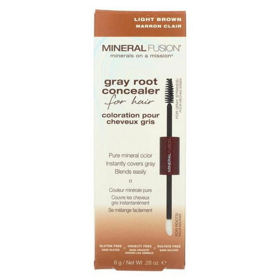 Mineral Fusion Gray Root Concealer, Light Brown, 0.28 Oz