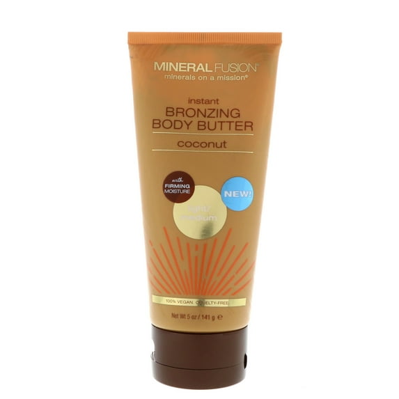 Mineral Fusion Instant Bronzing Body Butter Light Medium Coconut 5 oz 141 g