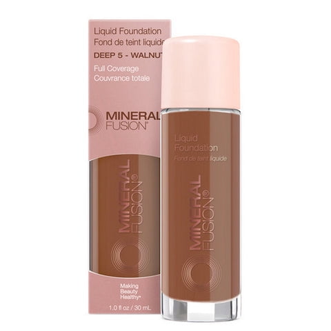Mineral Fusion Liquid Foundation, Deep 5, 1 Fl Ounce