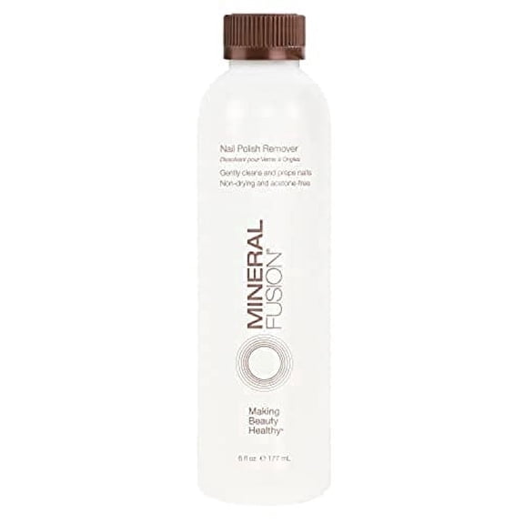 Mineral Fusion Nail Polish Remover, Acetone-Free & Non Drying for Regular & Shellac Nail Polishes, 6 Ounce