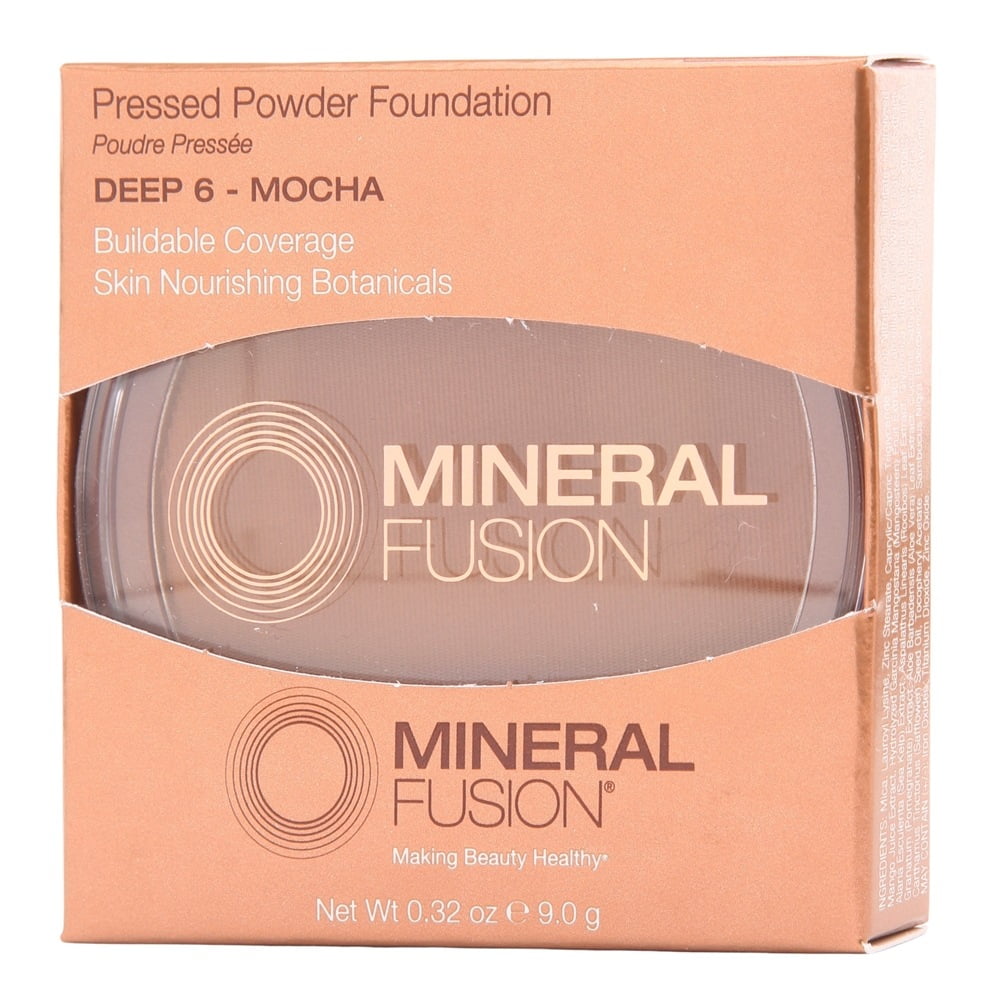 Mineral Fusion - Pressed Powder Foundation Deep 6 - Mocha - 0.32 oz ...