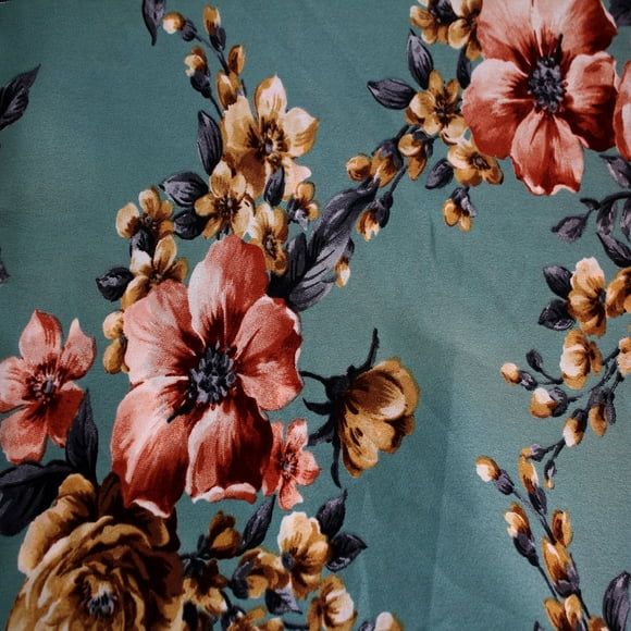 Mineral Green Cinnamon 59" Wide 100% Polyester Mechanical Satin Chiffon-Crepe Fabric by The Yard-100 GSM, Lightweight, Anti-Wrinkle, Non-Stretched-Dresses, Scarves, Blouses & DIY.