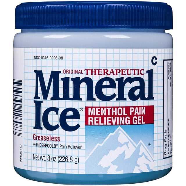 Mineral Ice Pain Relieving Gel 8 oz (Pack of 4)
