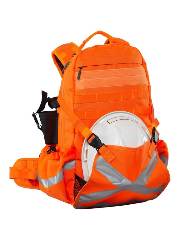 Mineral King Reflective Hi Vis Safety Backpack for Industrial Work Site, Outdoor Sports and Road Bike Use One Size Hi Vis Orange