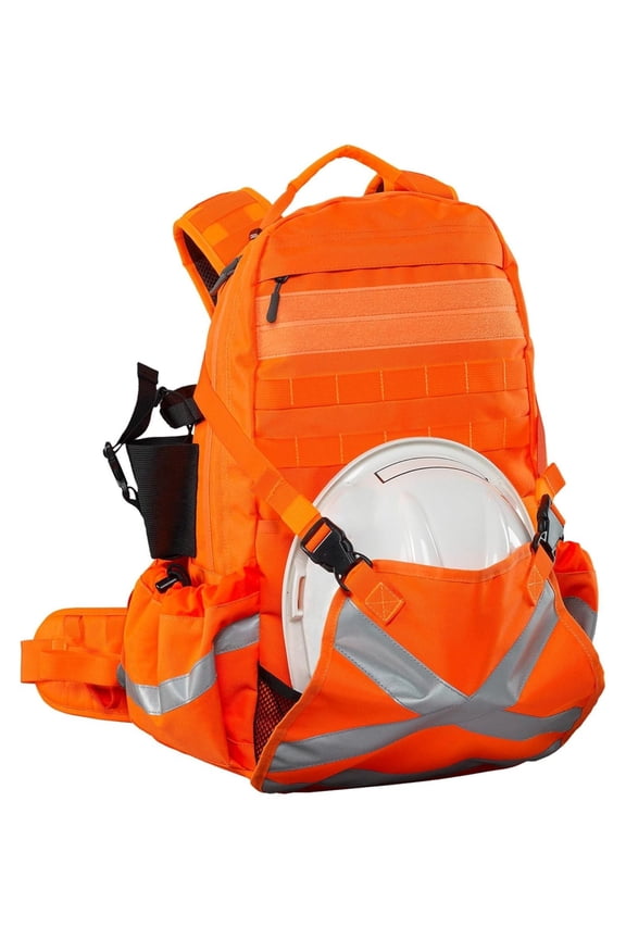 Mineral King Reflective Hi Vis Safety Backpack for Industrial Work Site, Outdoor Sports and Road Bike Use One Size Hi Vis Orange