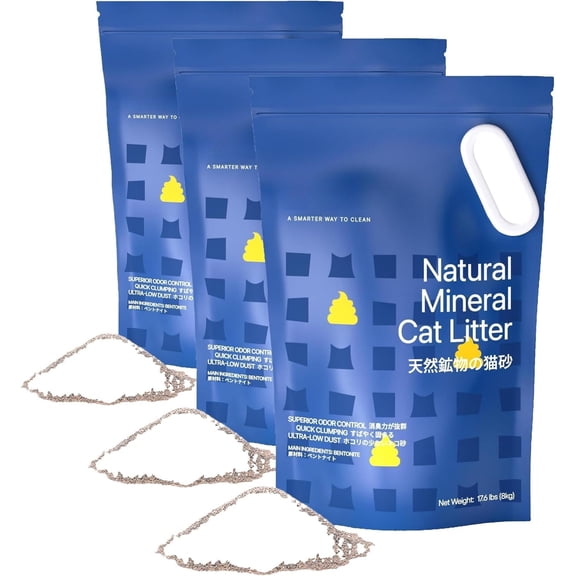 Mineral Litter 52.8 lbs / 24 kg for M1 Open-Top Self-Cleaning Litter Box (Pack of 3)